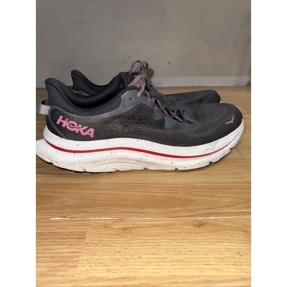 Hoka‎ One One Kawana 2 Running Sneakers Shoes Dark Gray/Red Men Size 13D - Picture 4 of 7